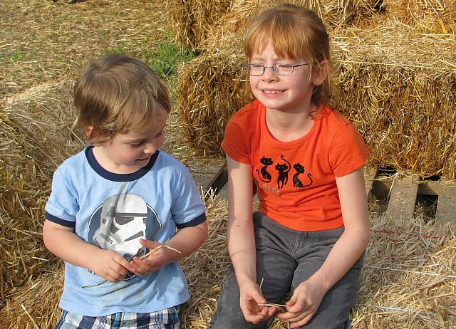 Photo op on the hay bales