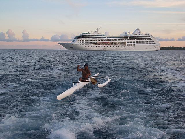 Riding the wake of the tender