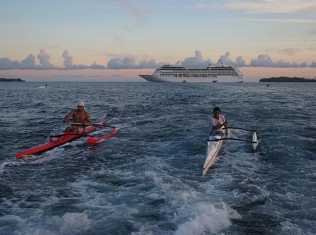 Riding the wake of the tender