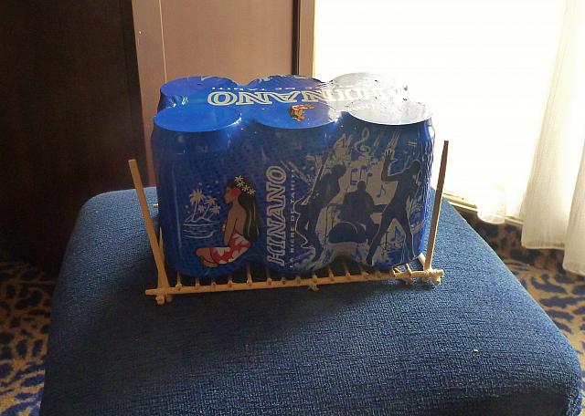 Ship has to be able to carry 6 cans of your favorite beverage