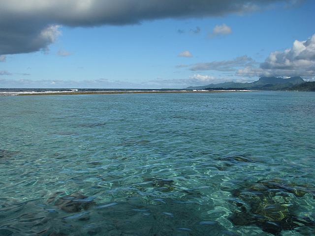 Sheltered water inside the reef - Raiatea