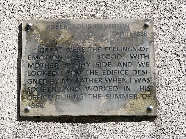 Plaque on the lighthouse