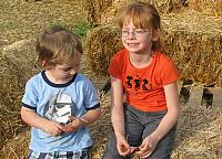 Photo op on the hay bales