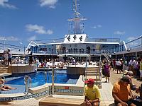 Lots of folks came out for the country fair (on an 'at sea' day)